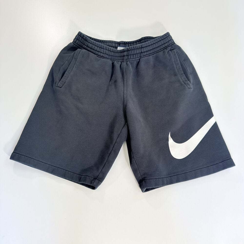 Nike Men's Small Black Big Swoosh Club Fleece Cotton Sweatpants Sportswear Gym